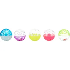 Trixie Balls And Rollers plastikiniai žaislai katėms, su varpeliais, skersmuo 4.5 cm / 4 cm, 5 vnt. — 2 nuotrauka