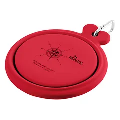 HUNTER Travel bowl kelioninis dubenelis iš silikono, 350/750 ml, raudonas — 3 nuotrauka