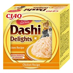 CIAO Dashi Delight plėšyta vištiena sultinyje katėms, 70 g