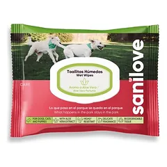 Sanilove Wipes Aloe Vera drėgnos servetėlės su alavijais, Ekonominė pakuotė: 2 x 40 vnt. — 2 nuotrauka