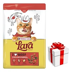 VERSELE-LAGA Lara Adult Beef 1.9kg - Suaugusių kačių ėdalas su jautienos skoniu + Staigmena katei