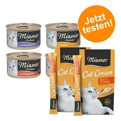 Miamor Kombi-Paket: 12 x 85 g Pastete + 12 x 15 g Multi-Vitamin Cream Snacks