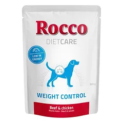 Rocco Diet Care Weight Control su jautiena ir vištiena, drėgnas maistas šunims 300 g, paketėlis