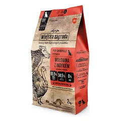 WIEJSKA ZAGRODA Jautienos ir kalakutienos šunų ėdalas L 2x2 kg