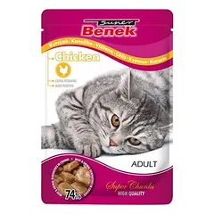 Super Benek Super Chunks, drėgnas maistas katėms 24 x 100 g — 2 nuotrauka
