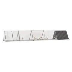 Prolenta Premium narvas triušiams Borlänge, 302,5 x 80,5 x 71 cm, pilka, plienas — 4 nuotrauka