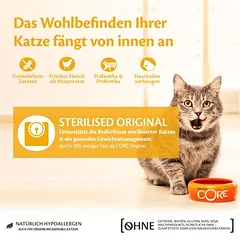 Wellness Core Cat Adult Sterilized Original, sausas maistas katėms — 2 nuotrauka