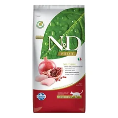 FARMINA N&D PRIME - Chicken&Pomegr NEUTERED sausas maistas katėms, 300 g — 2 nuotrauka