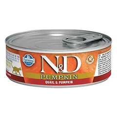 Farmina N&D Grain Free Cat Quail & Pumpkin drėgnas maistas katėms, 70 g