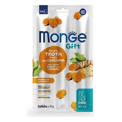 Monge Gift Dog STICKS Mobility support Trout with boswellia gardumynai šunims sąnarių palaikymui su upėtakiu ir bosvelija, 45 g