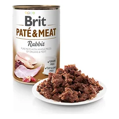BRIT CARE Rabbit Pate & Meat konservai šunims su triušiena ir vištiena 400 g — 2 nuotrauka