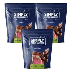 SIMPLY FROM NATURE Natūralios jautienos dešrelės 3 x 200 g