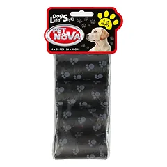 Pet Nova maišeliai šunims juodi 4x20 vnt, 4 x 20 vnt. parduotuvėje superaugintinis.lt