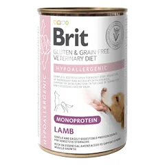 BRIT GF VETERINARY DIETS Hypoallergenic Monoprotein konservai šunims su ėriena 400 g