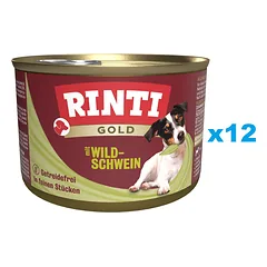 RINTI Gold Laukinis šernas Mini šernas mažoms veislėms 12x185 g