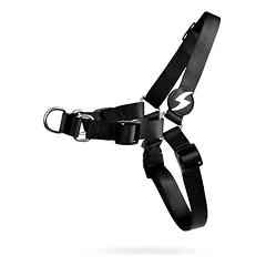 Dashi Solid Front Harness Black - juodas norvegiškas šuns pakinktų modelis be traukimo