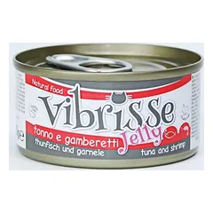 VIBRISSE konservai katėms su tunu ir krevetėmis drebučiuose 70g 1vnt (24)