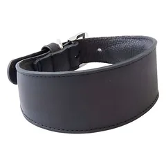 Das Lederband Windhundhalsband Vancouver Black/Black