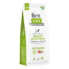 Brit Care Sustainable Adult Medium Breed Chicken & Insect sausas pašaras šunims - Pet24