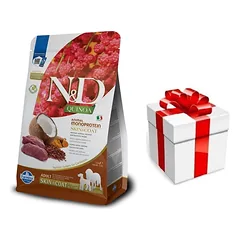 FARMINA N&D Quinoa canine SKIN & COAT VENISON Adult Medium Maxi 7kg + Staigmena ŠUNIUI
