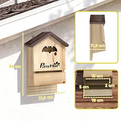 Šikšnosparnių namelis 21,5 × 11,5 × 34 cm — 3 nuotrauka