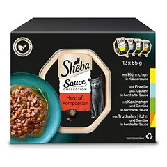 Sheba Megapack įvairių rūšių lėkštelės, drėgnas maistas katėms 48 x 85 g — 4 nuotrauka