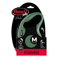 FLEXI pavadėlis šuniui Classic M Tape juostinis 5m, alyvuogių žalia — 2 nuotrauka