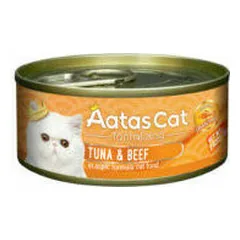 Aatas Cat Tantalizing tunas su jautiena, drėgnas maistas katėms 80 g parduotuvėje 1petshop.lt