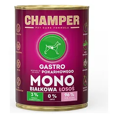 CHAMPER Gastro Lašišos monoproteinų ėdalas šunims 400 g