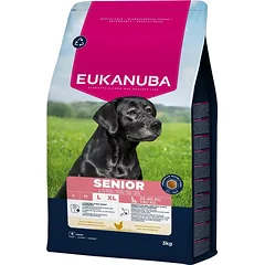 EUKANUBA Senior Large Breeds Chicken 3 kg sausas maistas vyresniems didelių veislių šunims, turintis šviežio vištienos