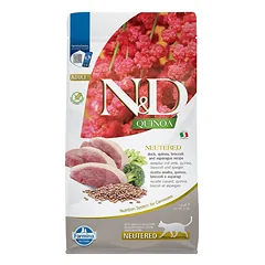 Farmina N&D Adult Neutered Duck, Quinoa, Broccoli & Asparagus sausas maistas katėms