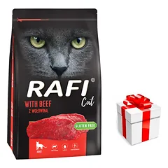 DOLINA NOTECI Rafi Cat sausas kačių ėdalas su jautiena 7kg + STAIGMENA KATEI