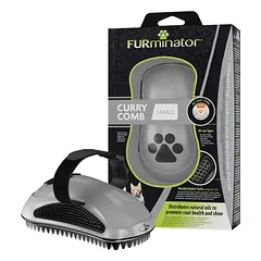 FURminator Curry Comb Small šepetys trumpam ir vidutiniam plaukui nuotrauka