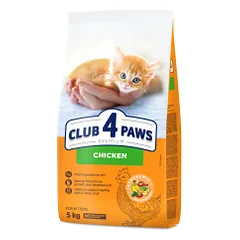 Club 4 Paws Kitten Chicken sausas pašaras su vištiena kačiukams
