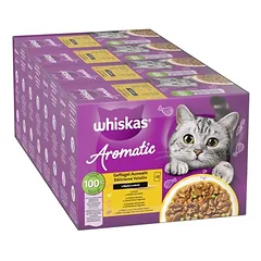 Whiskas 1+ Aromatic Selection drėgnas maistas katėms, ekonominė pakuotė 96 x 85 g — 2 nuotrauka