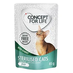 Concept for Life Sterilised Cats mit Kaninchen getreidefrei - in Gelee