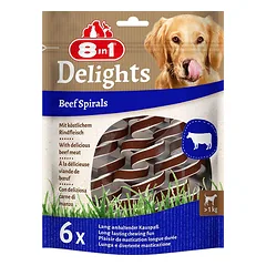 Delights spiralės skanėstai šunims, su jautiena, 6 vnt, 113g