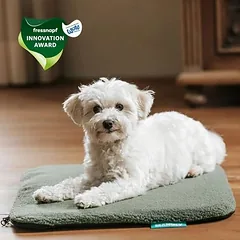 Manuly rinkinys | šunų izoliacinis kilimėlis su Teddy (alyvuogių žaliu) užvalkalu, Dideliems 26–45 kg — 2 nuotrauka