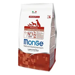 MONGE Puppy sausas pašaras šuniukams su ėriena ir ryžiais, 0,8 kg