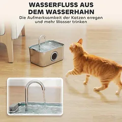 Kačių vandens fontanas, 3,2 l, 23 × 15,5 × 19,4 cm — 5 nuotrauka