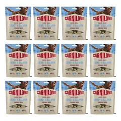 CARNILOVE Dog Freeze Dried Turkey and Salmon 12x60g liofilizuoti skanėstai su kalakutiena ir lašiša šunims
