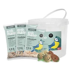 Erdtmanns Vogelfutter-Set im Eimer