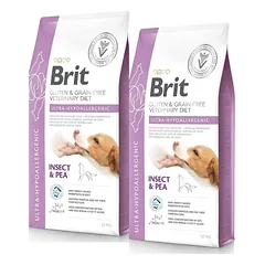 BRIT Veterinary Diets Dog Ultra-Hypoallergenic 2x12 kg – hipoalerginis maistas šunims