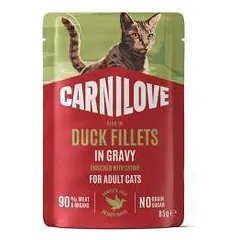 Carnilove Duck Catnip begrūdis, drėgnas maistas katėms, 85 g