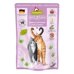 GranataPet DeliCatessen Pouch bandomasis rinkinys, drėgnas maistas katėms 6 x 85 g, Probierpaket ohne Fisch — 5 nuotrauka