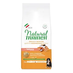 Natural Trainer Sensitive Puppy & Junior Medium & Maxi su lašiša, sausas maistas šunims — 2 nuotrauka