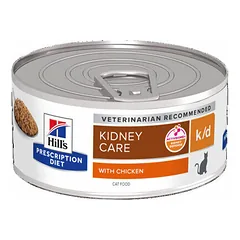 Hill's Prescription Diet Cat K/D Kidney Care su vištiena, veterinarinis maistas katėms 156 g