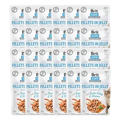 BRIT Care Fillets in Jelly kalakutiena ir krevetėmis 24 x 85 g