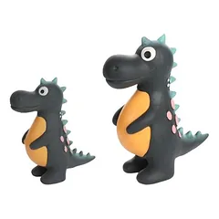 Flamingo Hundespielzeug Puga Dinosaurier schwarz