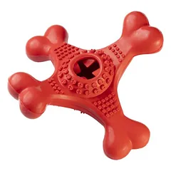 GimDog Red Titan 4 Bones žaislas šunims iš natūralios gumos, patvarus, dantų priežiūrai